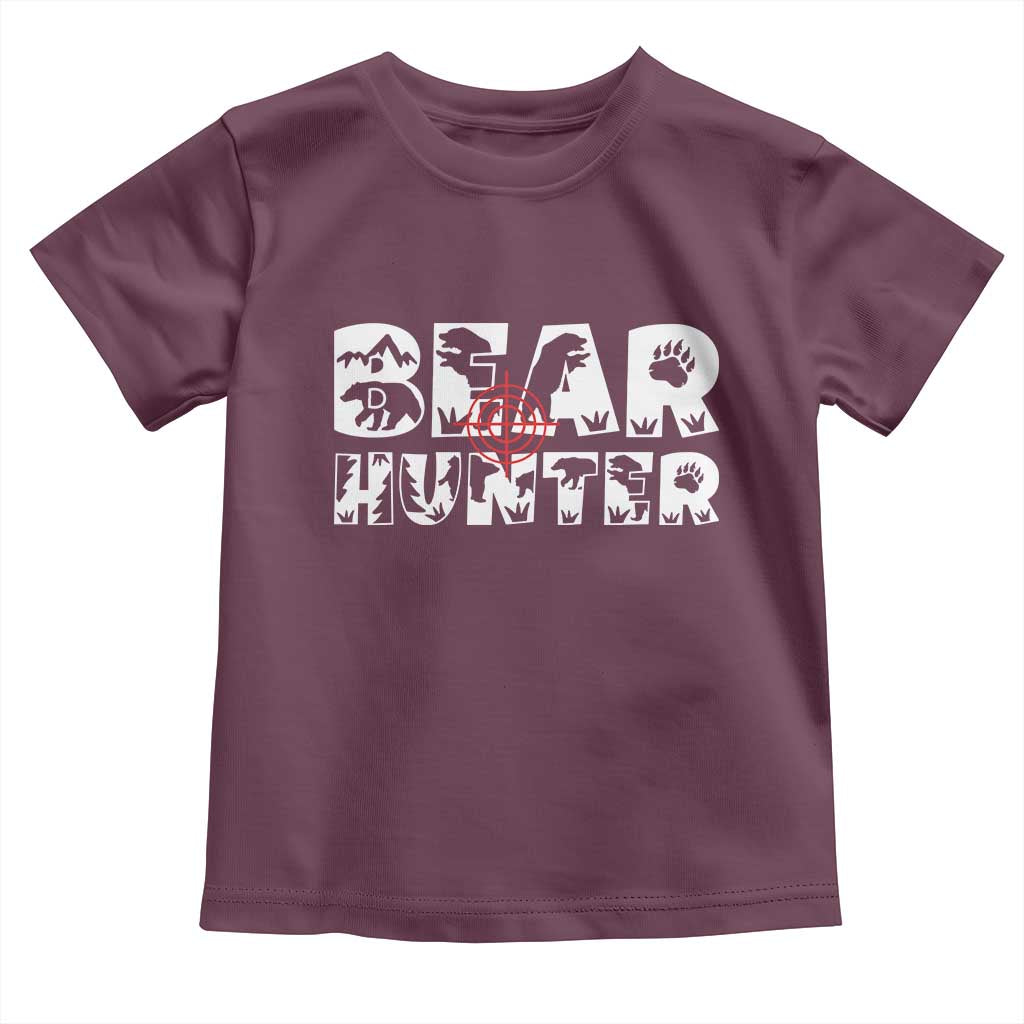 Bear Hunter Toddler T Shirt Outdoor Adventure Gift - Wonder Print Shop