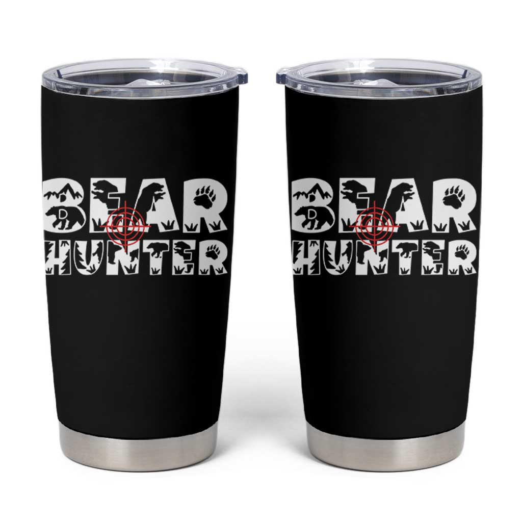 Bear Hunter Tumbler Cup Outdoor Adventure Gift - Wonder Print Shop
