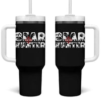 Bear Hunter Tumbler With Handle Outdoor Adventure Gift - Wonder Print Shop