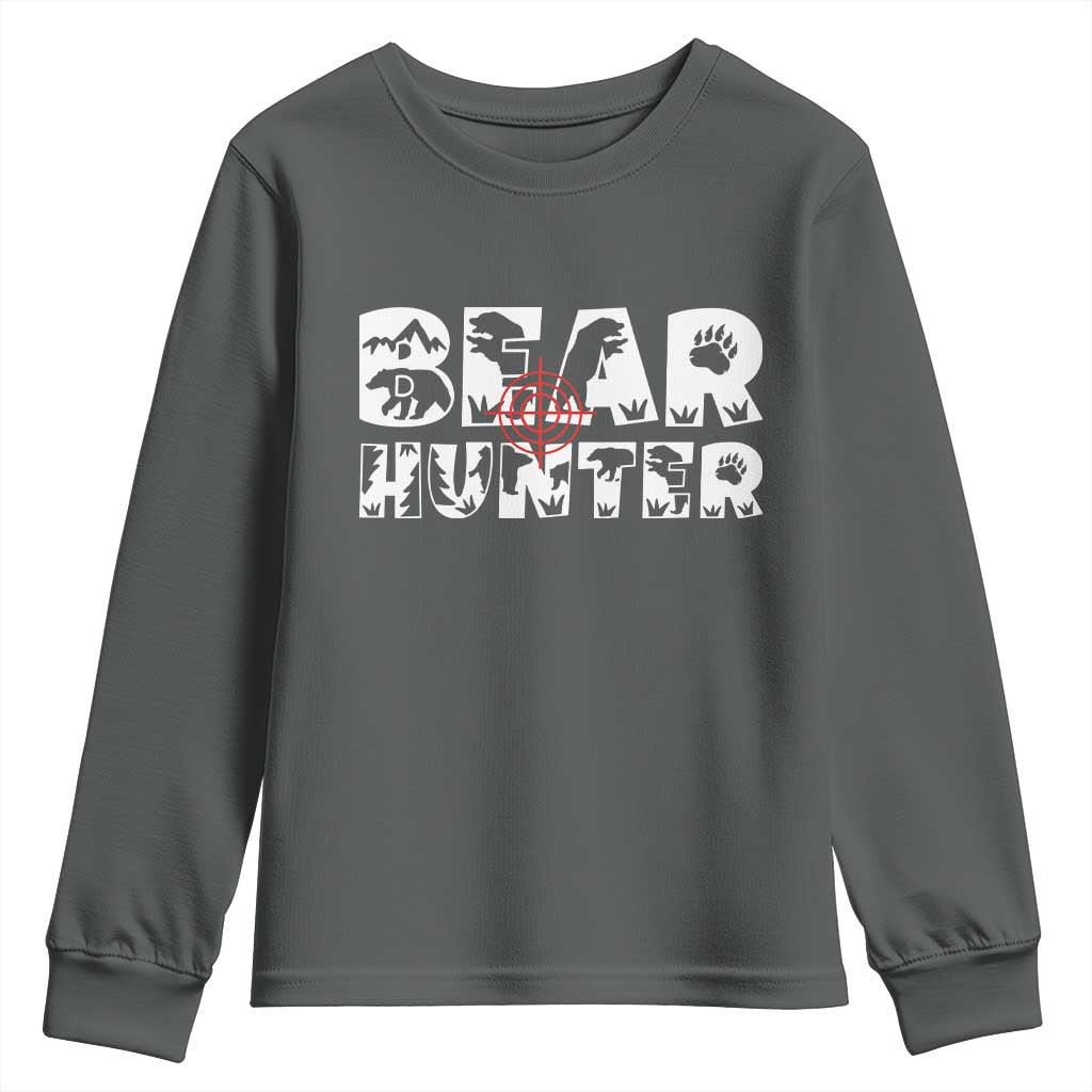 Bear Hunter Youth Sweatshirt Outdoor Adventure Gift - Wonder Print Shop