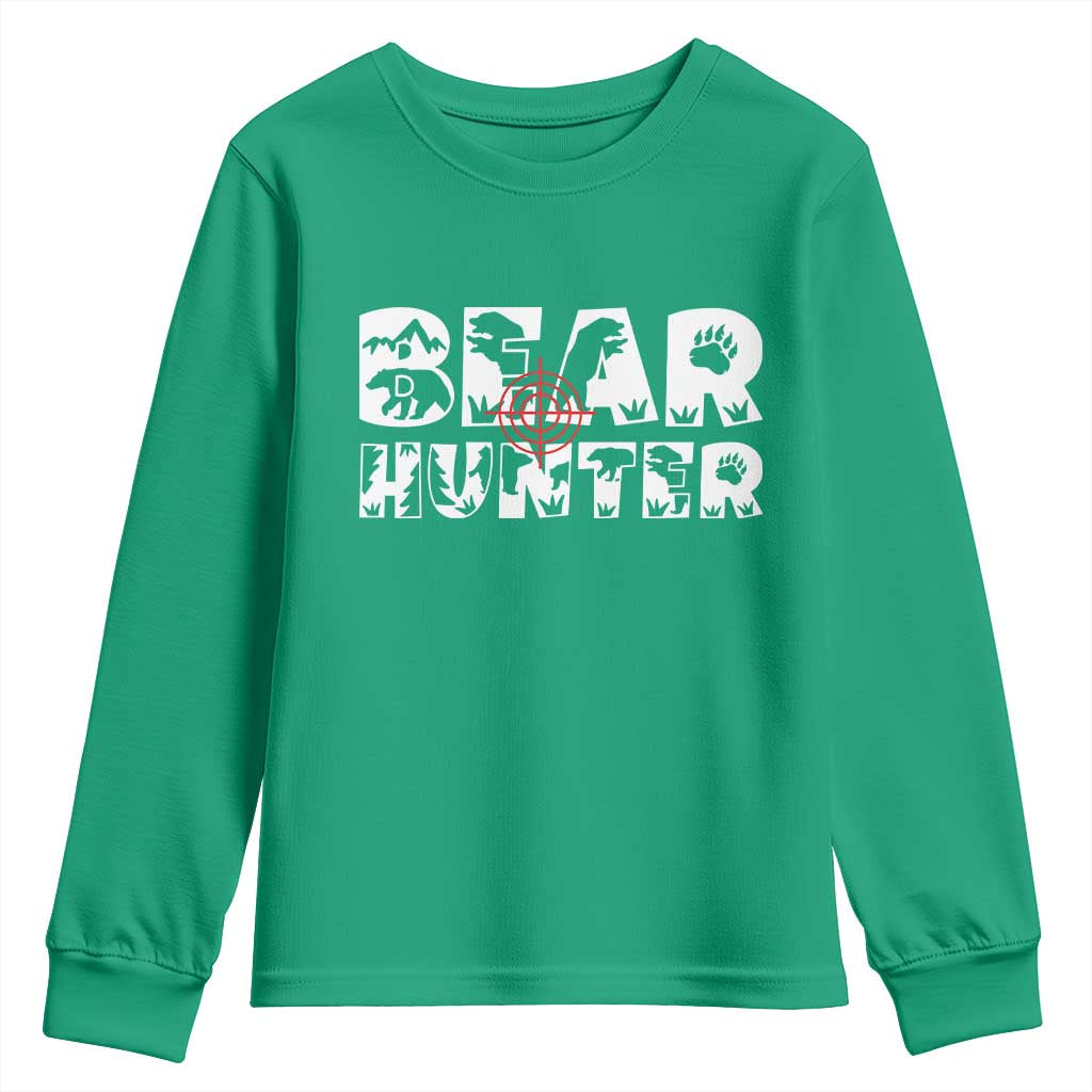 Bear Hunter Youth Sweatshirt Outdoor Adventure Gift - Wonder Print Shop
