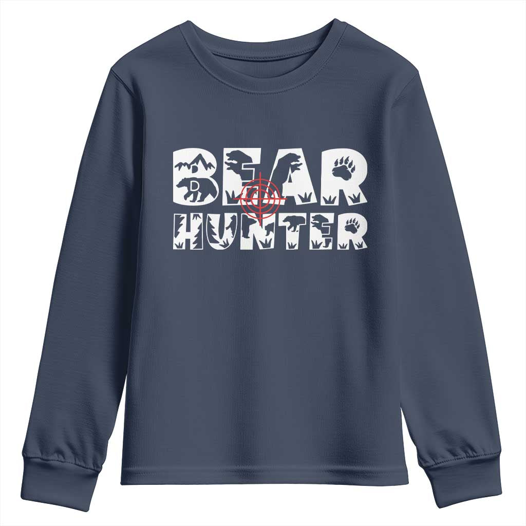 Bear Hunter Youth Sweatshirt Outdoor Adventure Gift - Wonder Print Shop