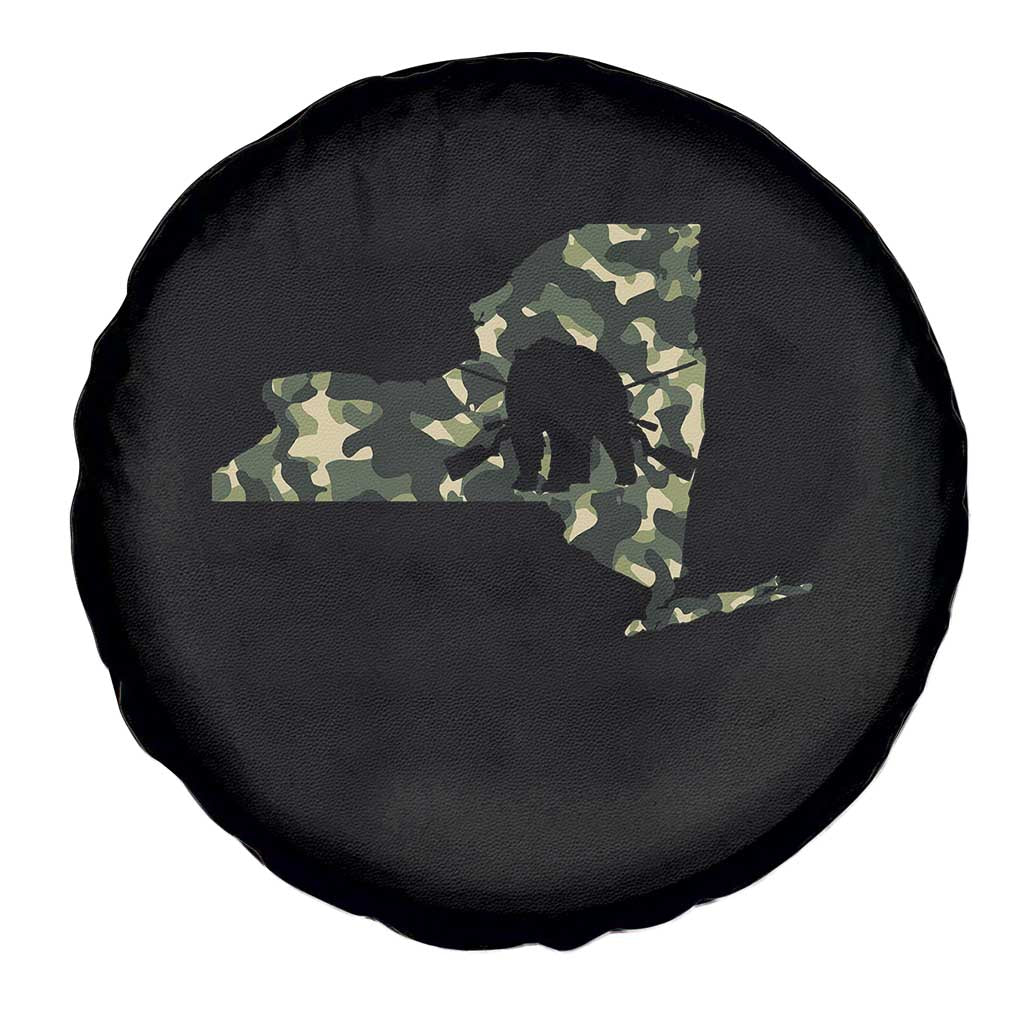 New York Bear Hunter Spare Tire Cover Camo Map Hunting Season Gift - Wonder Print Shop