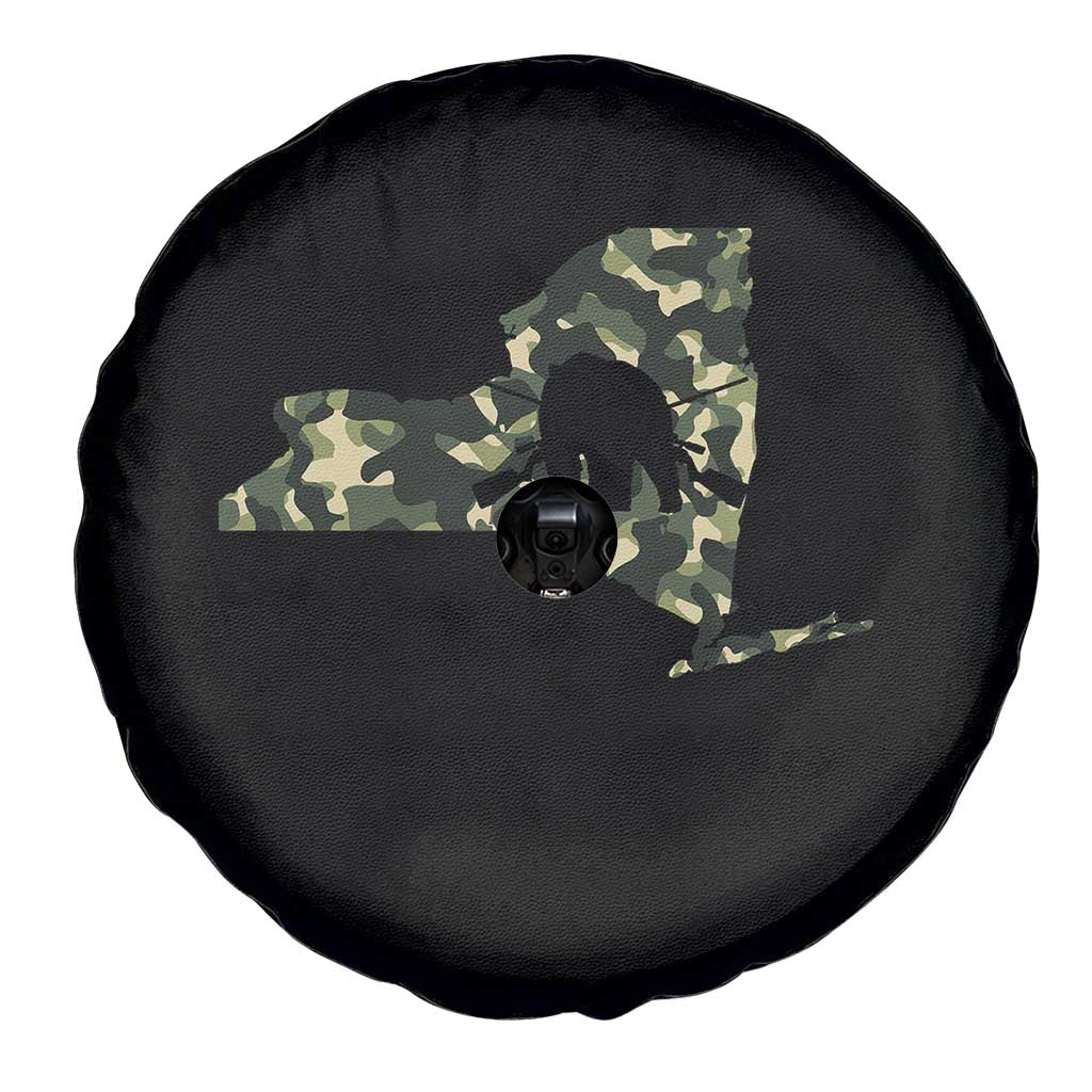 New York Bear Hunter Spare Tire Cover Camo Map Hunting Season Gift - Wonder Print Shop
