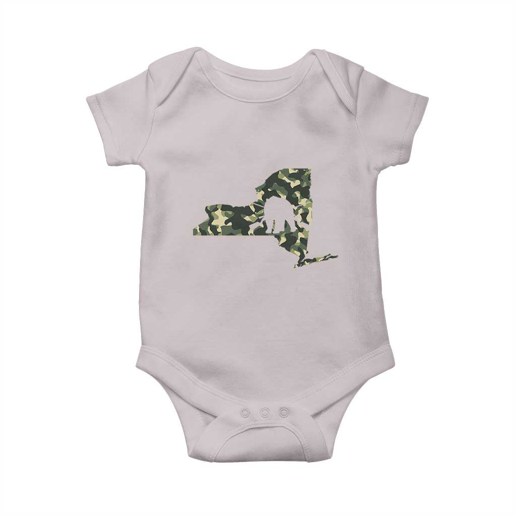 New York Bear Hunter Baby Onesie Camo Map Hunting Season Gift - Wonder Print Shop