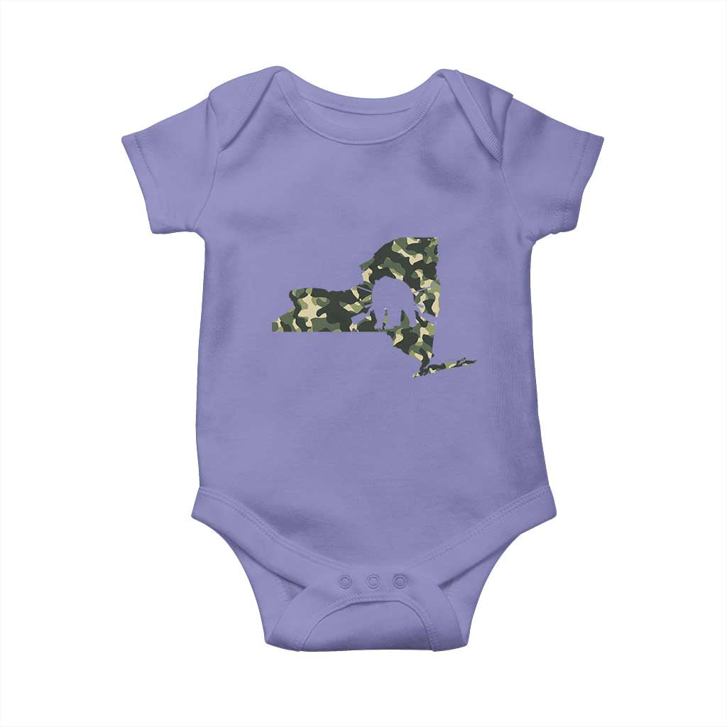 New York Bear Hunter Baby Onesie Camo Map Hunting Season Gift - Wonder Print Shop
