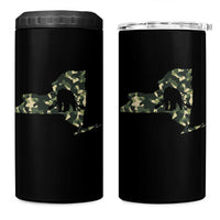 New York Bear Hunter 4 in 1 Can Cooler Tumbler Camo Map Hunting Season Gift - Wonder Print Shop