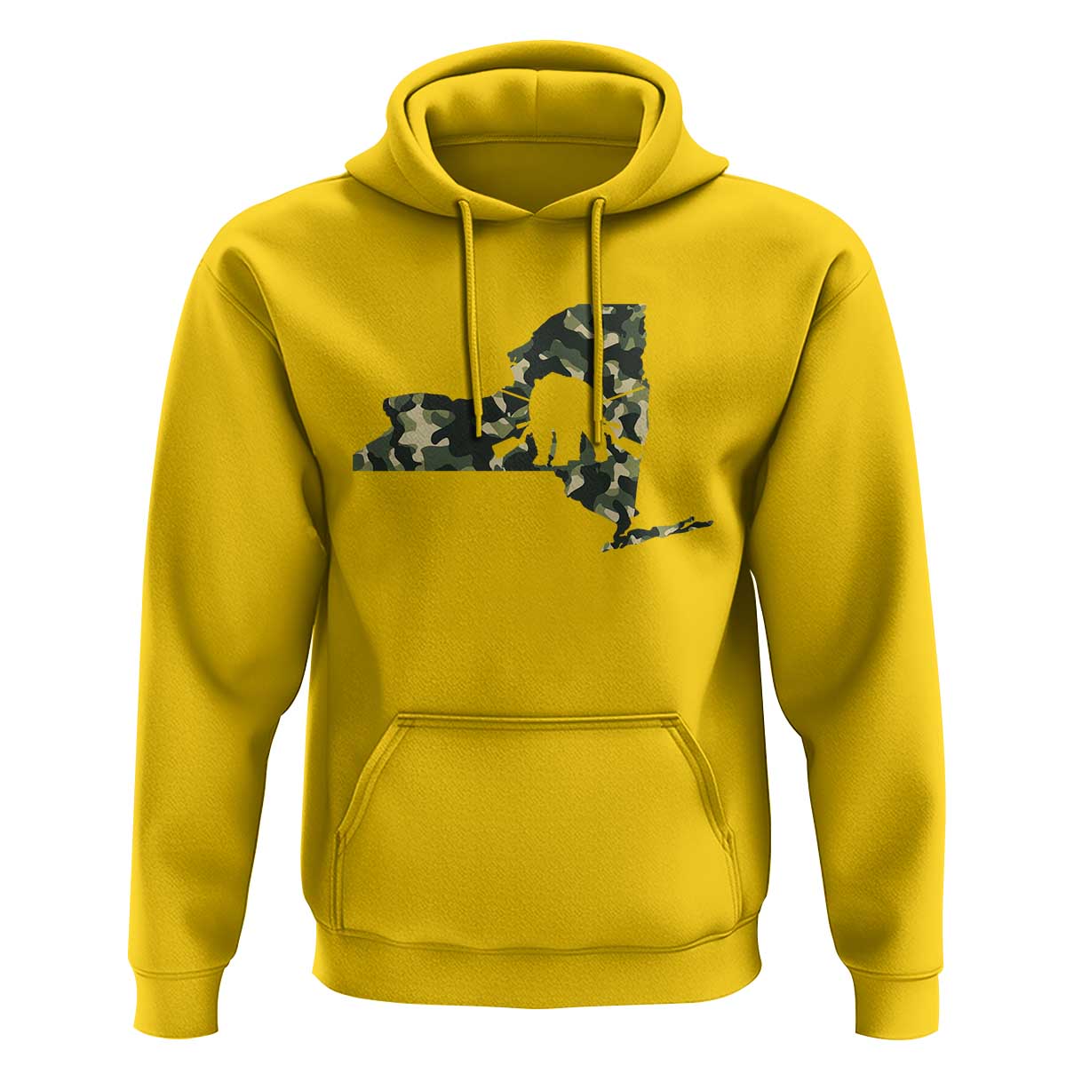 New York Bear Hunter Hoodie Camo Map Hunting Season Gift - Wonder Print Shop