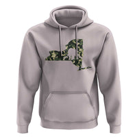 New York Bear Hunter Hoodie Camo Map Hunting Season Gift - Wonder Print Shop