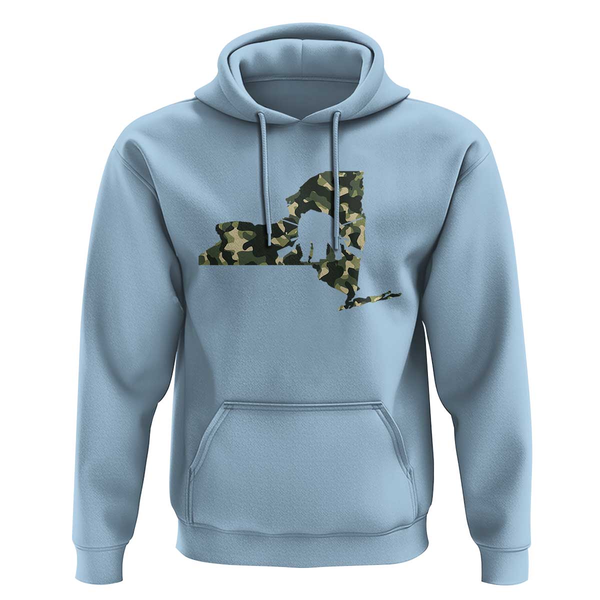 New York Bear Hunter Hoodie Camo Map Hunting Season Gift - Wonder Print Shop