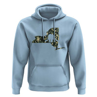 New York Bear Hunter Hoodie Camo Map Hunting Season Gift - Wonder Print Shop