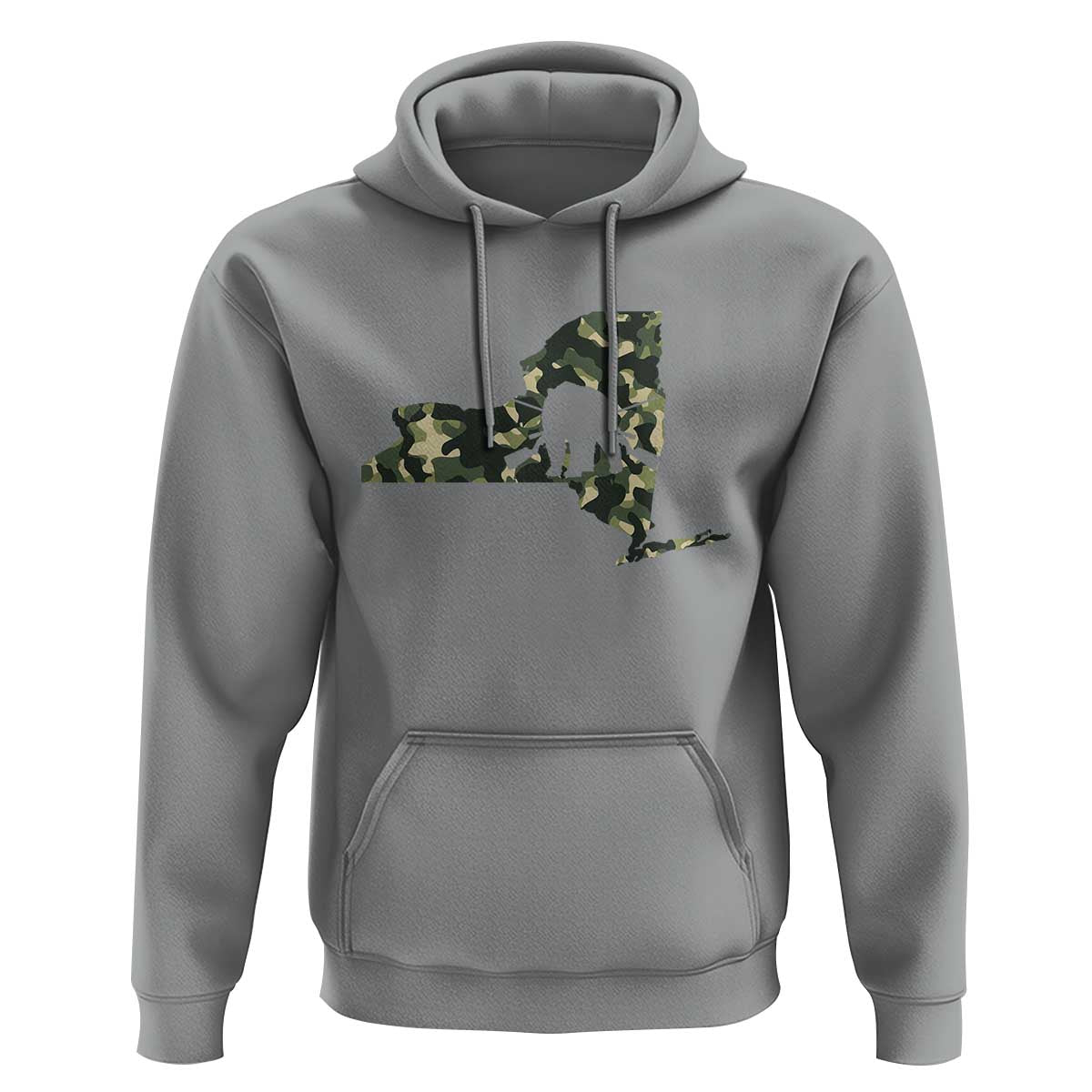New York Bear Hunter Hoodie Camo Map Hunting Season Gift - Wonder Print Shop