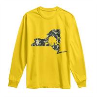 New York Bear Hunter Long Sleeve Shirt Camo Map Hunting Season Gift - Wonder Print Shop