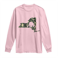 New York Bear Hunter Long Sleeve Shirt Camo Map Hunting Season Gift - Wonder Print Shop