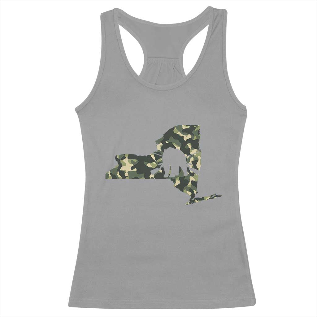 New York Bear Hunter Racerback Tank Top Camo Map Hunting Season Gift - Wonder Print Shop