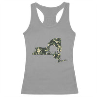 New York Bear Hunter Racerback Tank Top Camo Map Hunting Season Gift - Wonder Print Shop