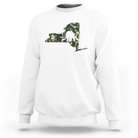 New York Bear Hunter Sweatshirt Camo Map Hunting Season Gift - Wonder Print Shop
