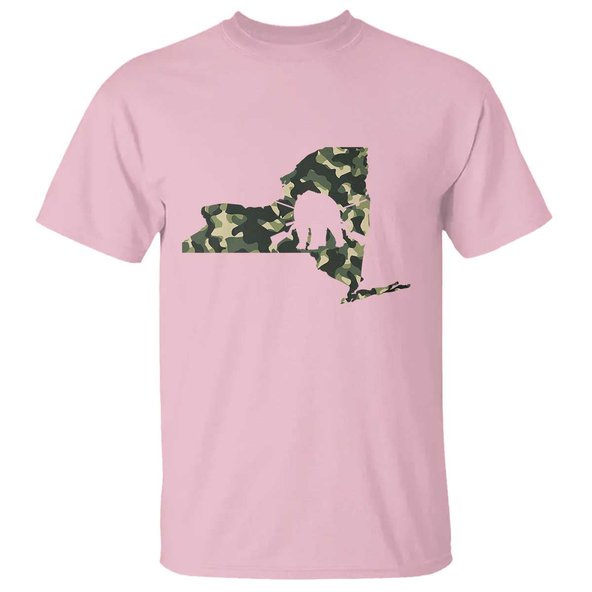 New York Bear Hunter T Shirt Camo Map Hunting Season Gift - Wonder Print Shop