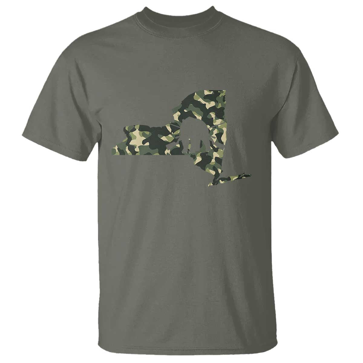 New York Bear Hunter T Shirt Camo Map Hunting Season Gift - Wonder Print Shop