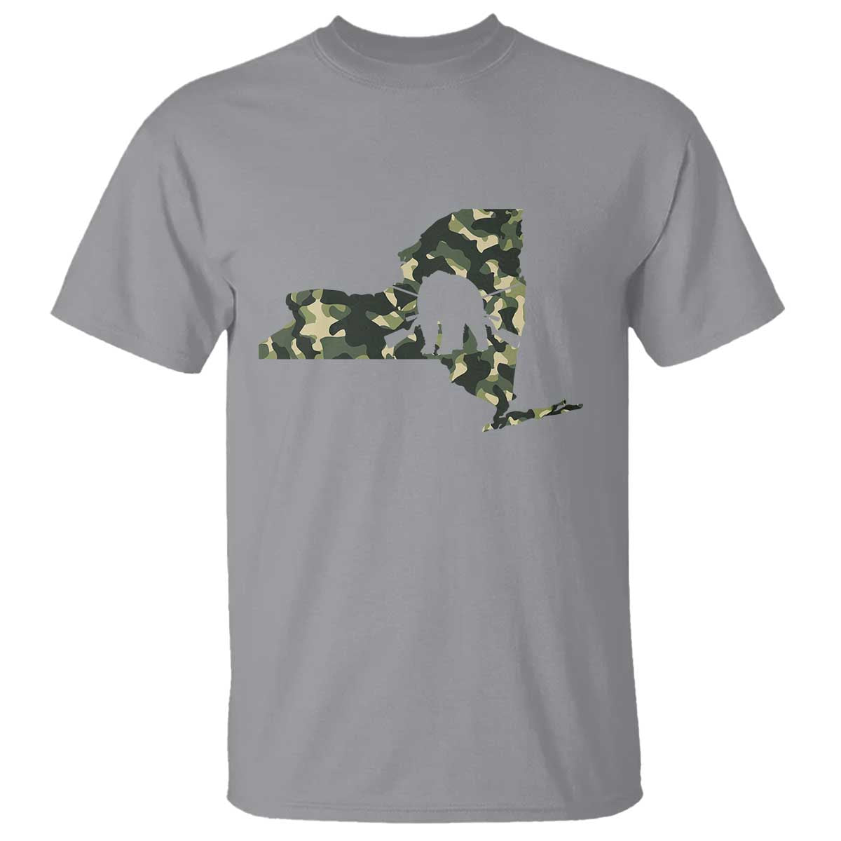 New York Bear Hunter T Shirt Camo Map Hunting Season Gift - Wonder Print Shop