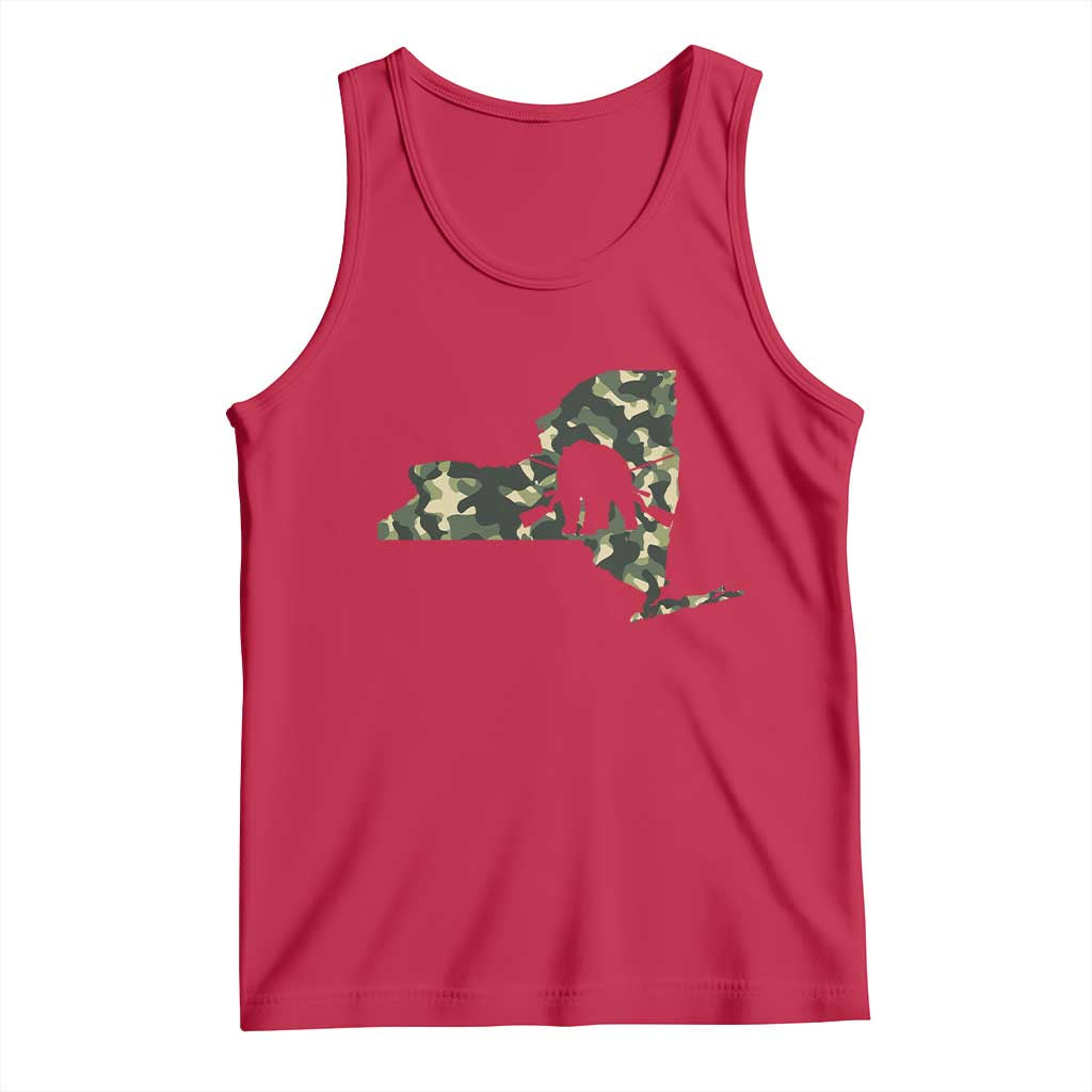 New York Bear Hunter Tank Top Camo Map Hunting Season Gift - Wonder Print Shop