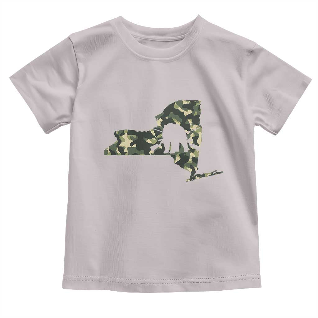 New York Bear Hunter Toddler T Shirt Camo Map Hunting Season Gift - Wonder Print Shop