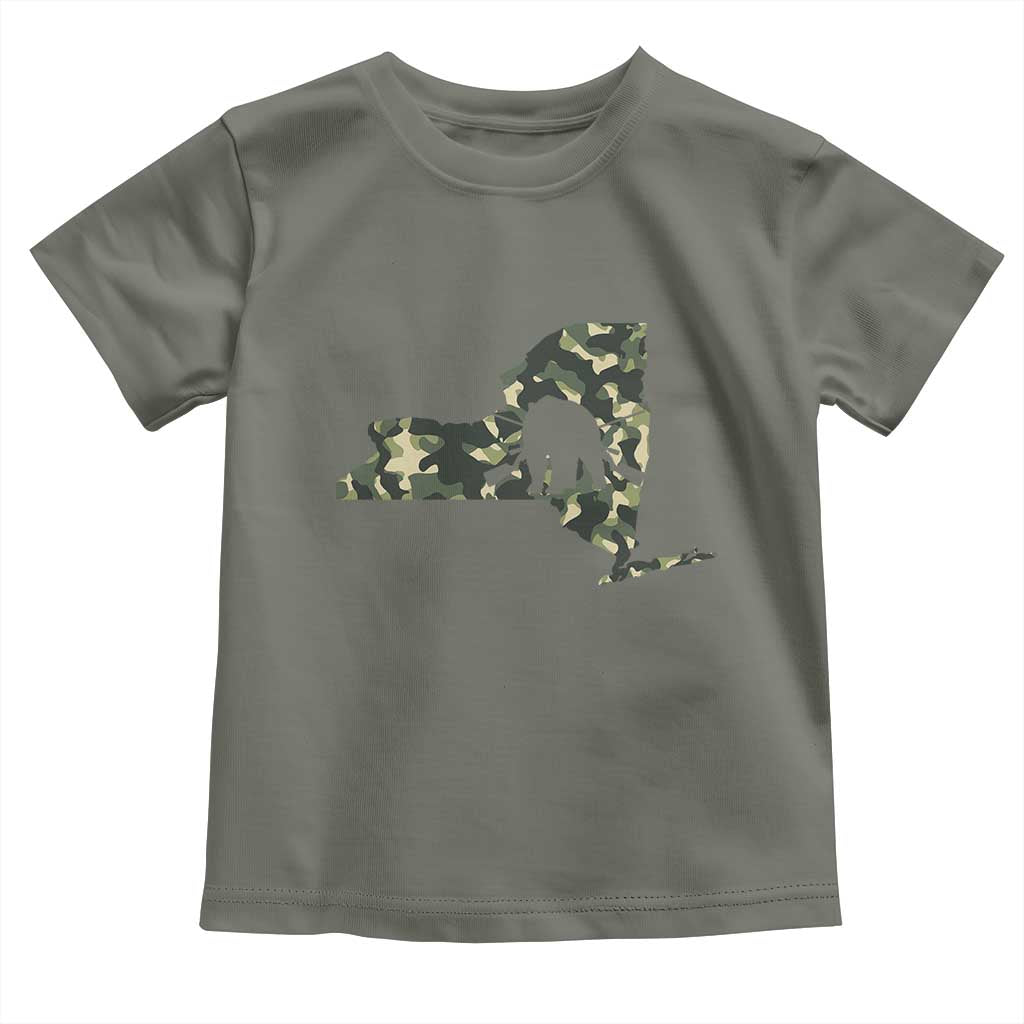New York Bear Hunter Toddler T Shirt Camo Map Hunting Season Gift - Wonder Print Shop