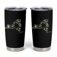 New York Bear Hunter Tumbler Cup Camo Map Hunting Season Gift - Wonder Print Shop