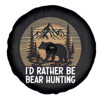 Id Rather Be Bear Hunting Spare Tire Cover Retro Sunset Hunter Gift - Wonder Print Shop