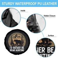 Id Rather Be Bear Hunting Spare Tire Cover Retro Sunset Hunter Gift - Wonder Print Shop