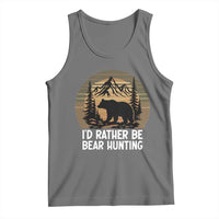 Id Rather Be Bear Hunting Tank Top Retro Sunset Hunter Gift - Wonder Print Shop