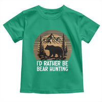 Id Rather Be Bear Hunting Toddler T Shirt Retro Sunset Hunter Gift - Wonder Print Shop