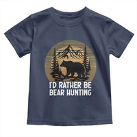Id Rather Be Bear Hunting Toddler T Shirt Retro Sunset Hunter Gift - Wonder Print Shop