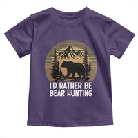 Id Rather Be Bear Hunting Toddler T Shirt Retro Sunset Hunter Gift - Wonder Print Shop