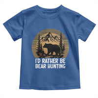 Id Rather Be Bear Hunting Toddler T Shirt Retro Sunset Hunter Gift - Wonder Print Shop