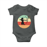 Retro Sunset Hunter Gift Baby Onesie Women Bow Hunters - Wonder Print Shop