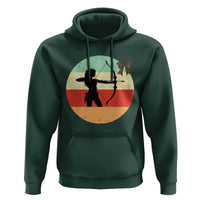 Retro Sunset Hunter Gift Hoodie Women Bow Hunters - Wonder Print Shop