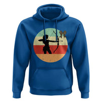 Retro Sunset Hunter Gift Hoodie Women Bow Hunters - Wonder Print Shop