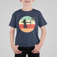 Retro Sunset Hunter Gift T Shirt For Kid Women Bow Hunters - Wonder Print Shop