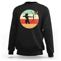 Retro Sunset Hunter Gift Sweatshirt Women Bow Hunters - Wonder Print Shop