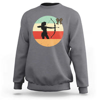 Retro Sunset Hunter Gift Sweatshirt Women Bow Hunters - Wonder Print Shop