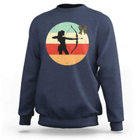 Retro Sunset Hunter Gift Sweatshirt Women Bow Hunters - Wonder Print Shop