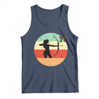 Retro Sunset Hunter Gift Tank Top Women Bow Hunters - Wonder Print Shop