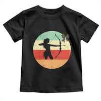 Retro Sunset Hunter Gift Toddler T Shirt Women Bow Hunters - Wonder Print Shop