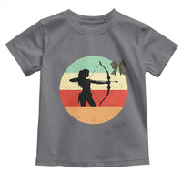 Retro Sunset Hunter Gift Toddler T Shirt Women Bow Hunters - Wonder Print Shop