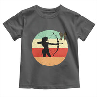 Retro Sunset Hunter Gift Toddler T Shirt Women Bow Hunters - Wonder Print Shop