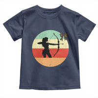 Retro Sunset Hunter Gift Toddler T Shirt Women Bow Hunters - Wonder Print Shop