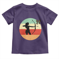 Retro Sunset Hunter Gift Toddler T Shirt Women Bow Hunters - Wonder Print Shop
