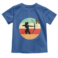 Retro Sunset Hunter Gift Toddler T Shirt Women Bow Hunters - Wonder Print Shop