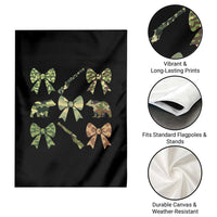 Women Bear Hunting Season Garden Flag Camo Bow Coquette Gift - Wonder Print Shop